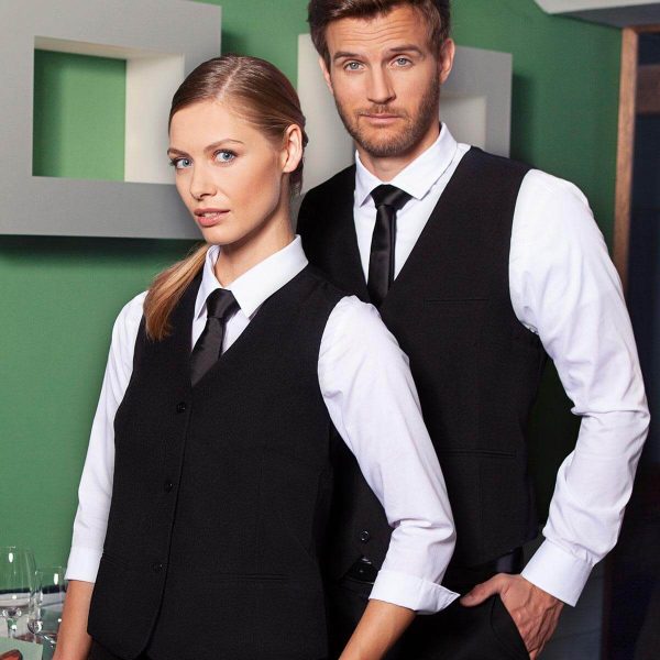 Gilet con bottoni con tasche Unisex - Waistcoat Basic da personalizzare - immagine 3